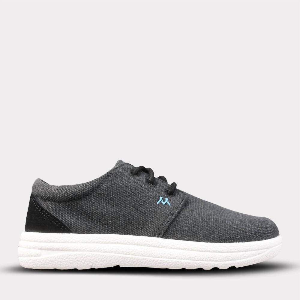 NEW MYKOS kid's palmer lace-up travel sneaker in black